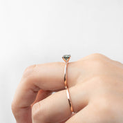Jane Ring - 0.96ct Blue-Green Queensland Sapphire, 14k Rose Gold (One of a kind)
