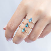 Nina Ring, 0.75ct Montana Sapphire