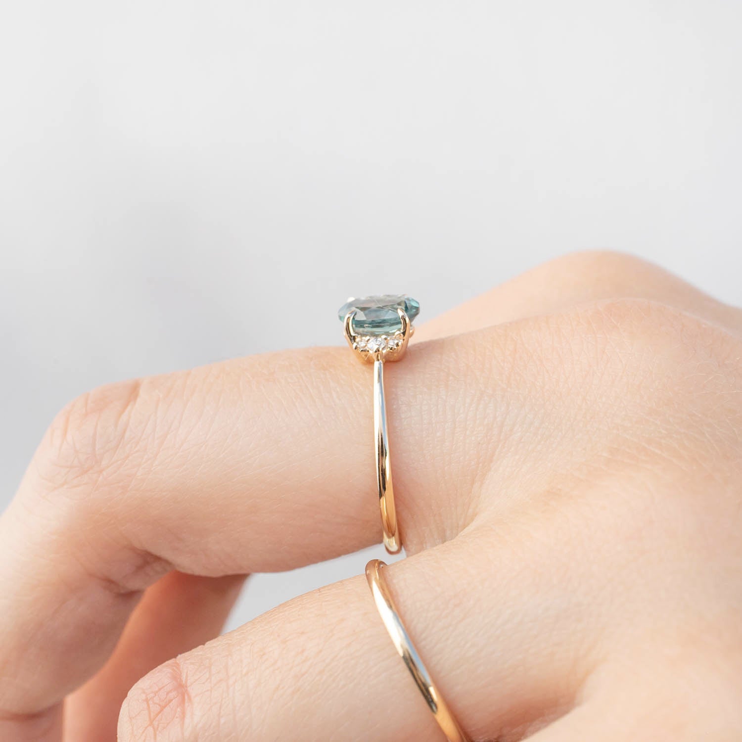 Lena Ring -1.2ct Green Montana Sapphire (One of a kind)