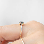 Grace Ring - 6x4mm 0.60ct Blue Montana Sapphire, 14k Yellow Gold