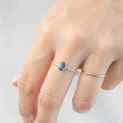 【即日配送】グレースリング ・0.60ct・モンタナ産ティールブルーサファイア・K14YG
