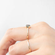 【即日配送】グレースリング ・0.60ct・モンタナ産ティールブルーサファイア・K14YG