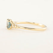 Estel Fleur Four Prongs Ring - 0.92ct Cushion Cut Light Blue Sapphire (One of a kind)