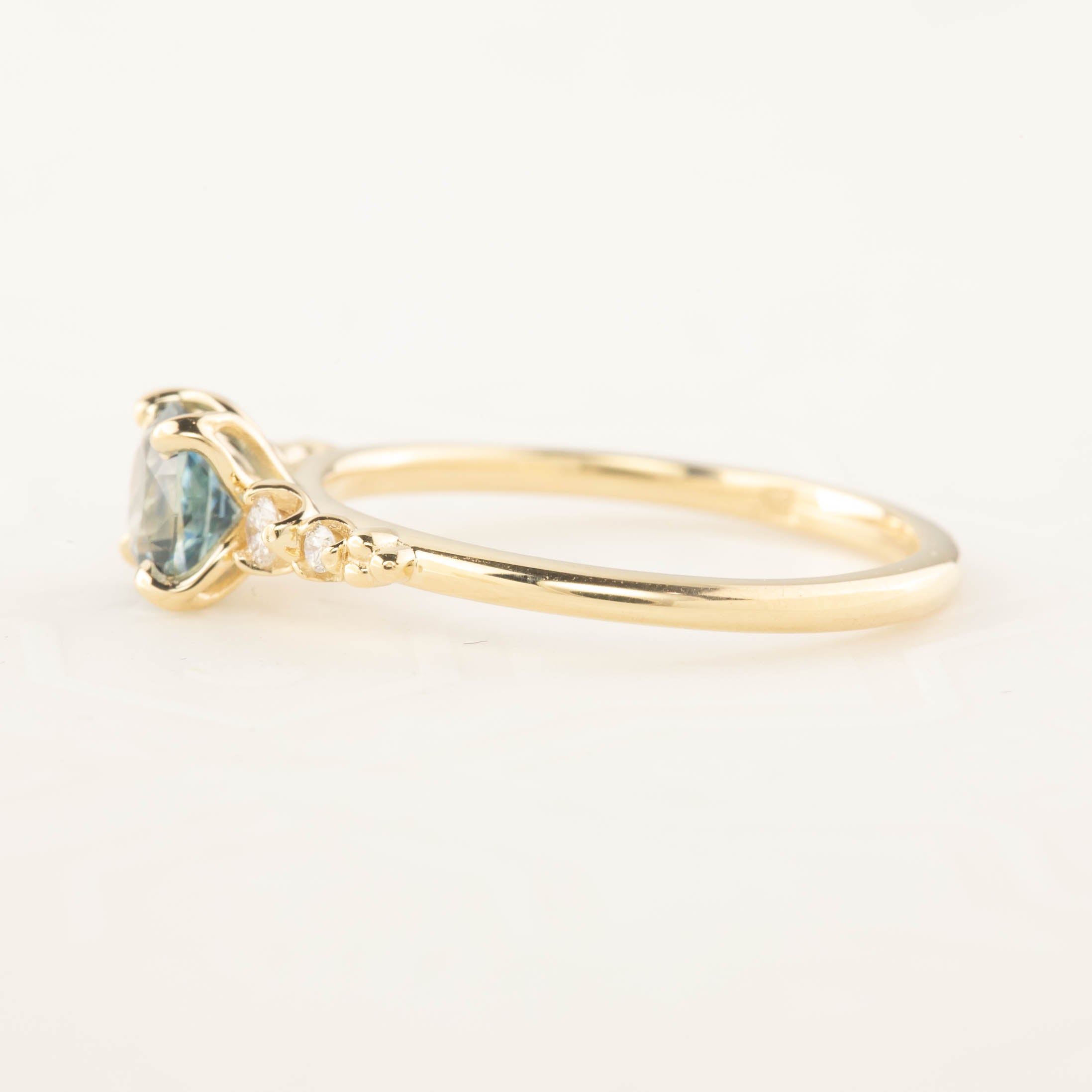 Estel Fleur Four Prongs Ring - 0.92ct Cushion Cut Light Blue Sapphire (One of a kind)