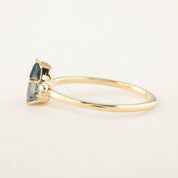Emilie Ring - 0.84ct Pear Cut Blue Montana Sapphire (One of a kind)