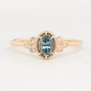 Celine Ring, 0.60ct Blue Montana Sapphire