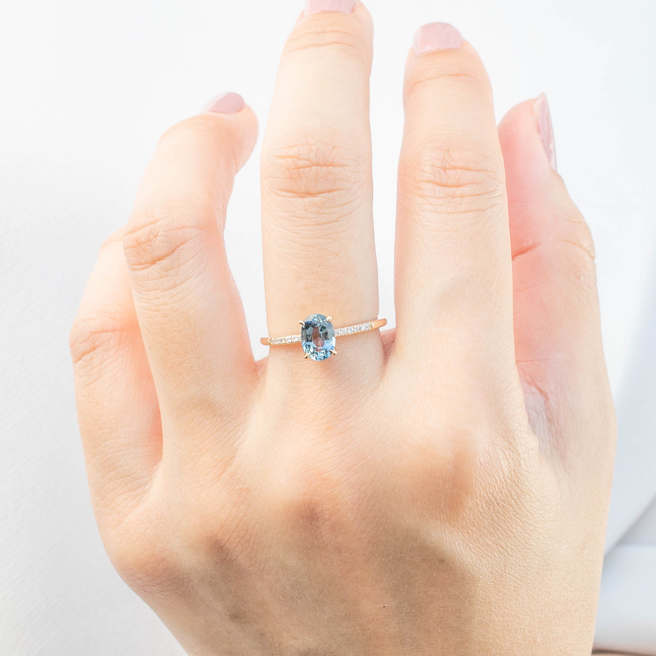 Audrey Ring - 1.12ct Ceylon Blue Sapphire (One of a kind)