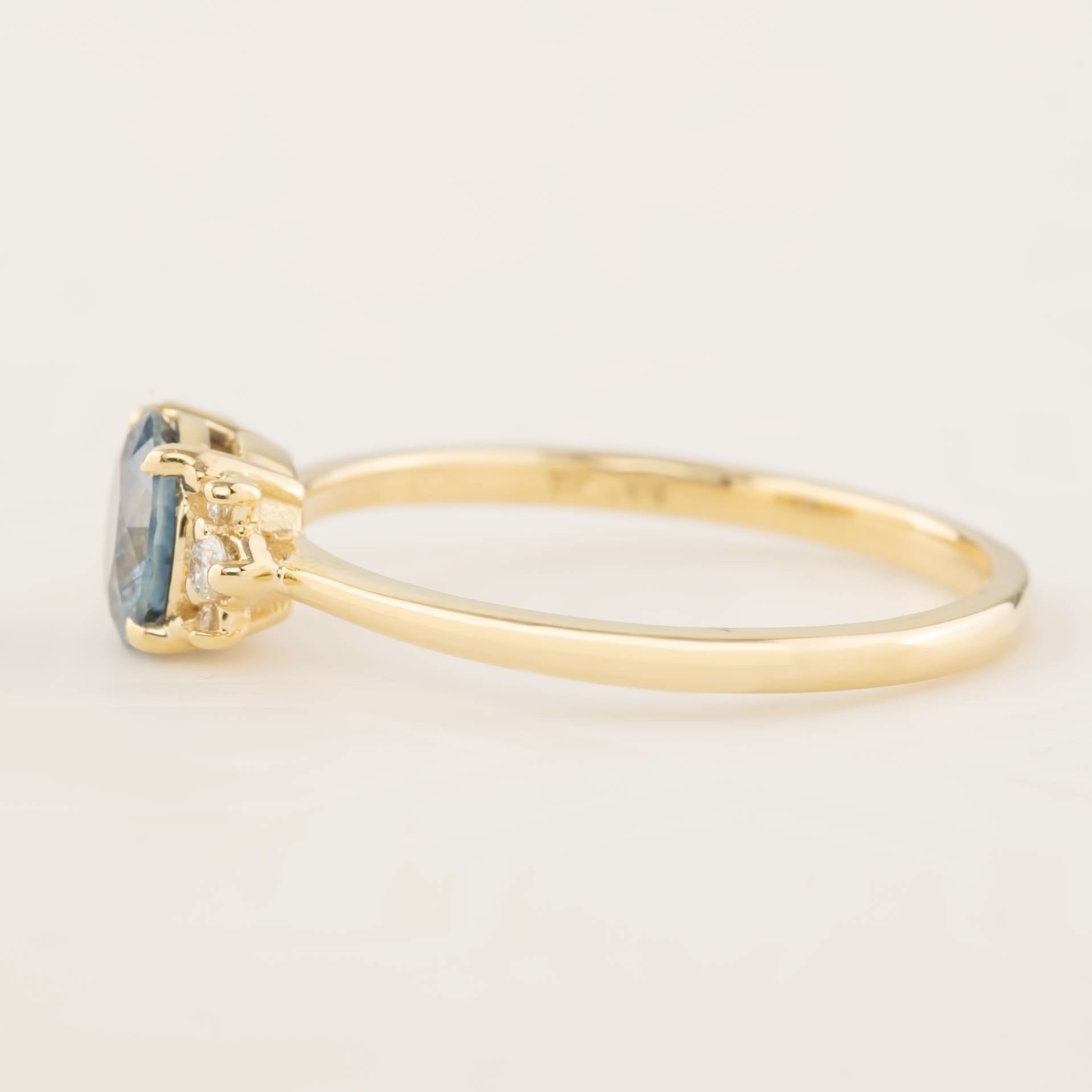 Lena Ring - 1ct Blue Montana Sapphire (One of a kind)
