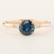 Estel Ring - 1.05ct Teal Blue Montana Sapphire, 14k Rose Gold (One of a kind)