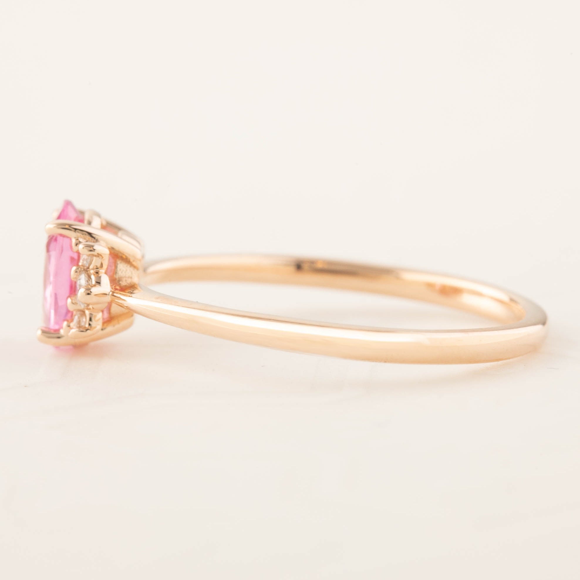 Lena Ring 0.7ct Pink Sapphire, 14k Rose Gold (One of a kind)