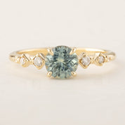 Celeste Ring - 1.1ct Light Green Montana Sapphire (one of a kind)