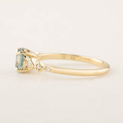 Celeste Ring - 1.1ct Light Green Montana Sapphire (one of a kind)