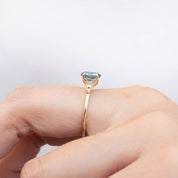 Estel Ring - 1.4ct Light Blue Green Montana Sapphire (One of a kind)