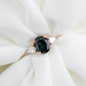 Olivia Ring, 1.2ct Queensland Sapphire, oval shape gemstone