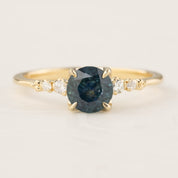 Estel Luxe Ring - 1.16ct Blue Green Montana Sapphire (One of a kind)