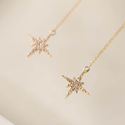 Starburst Diamond Threader Earrings