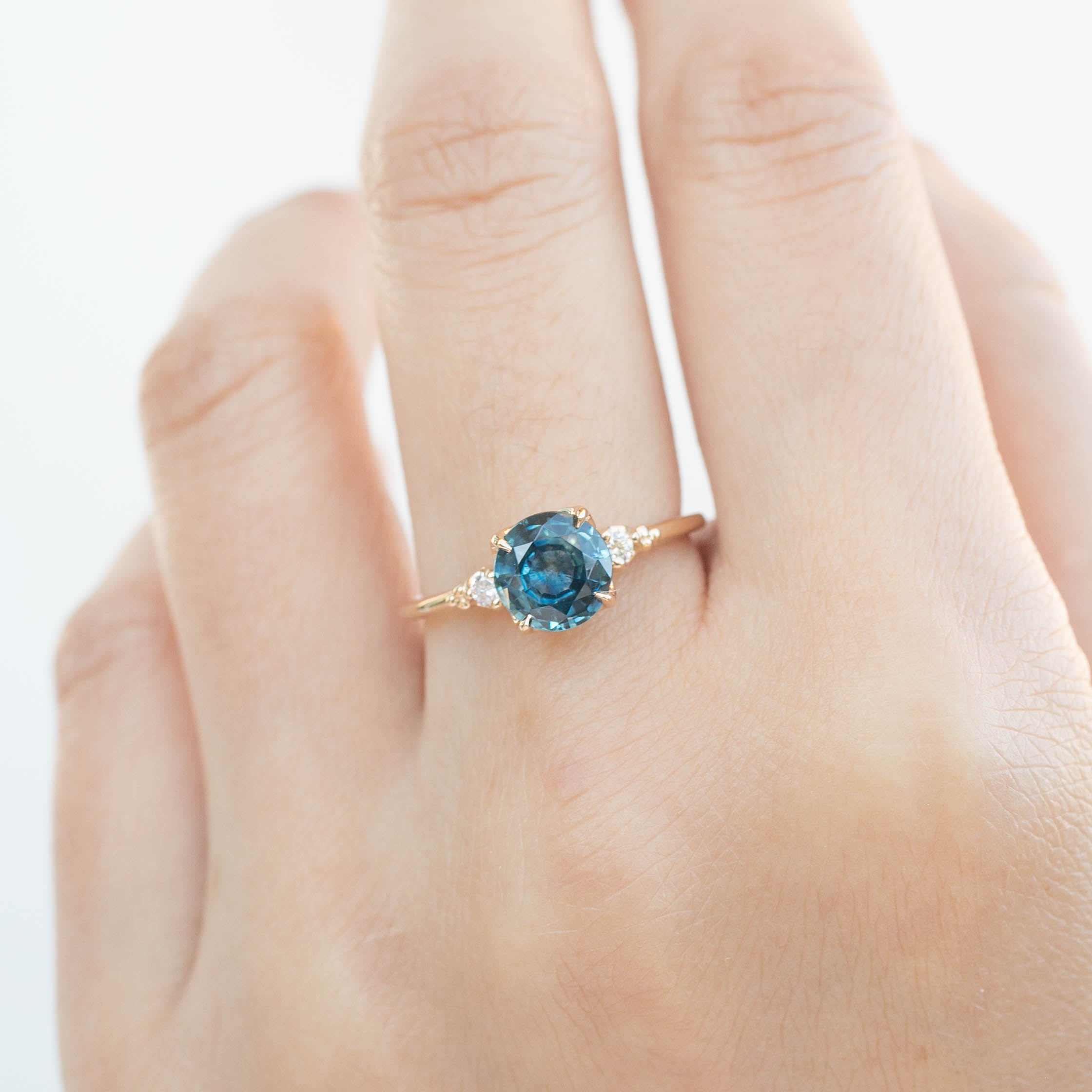 Estel Ring - 1.58ct Parti Blue Montana Sapphire