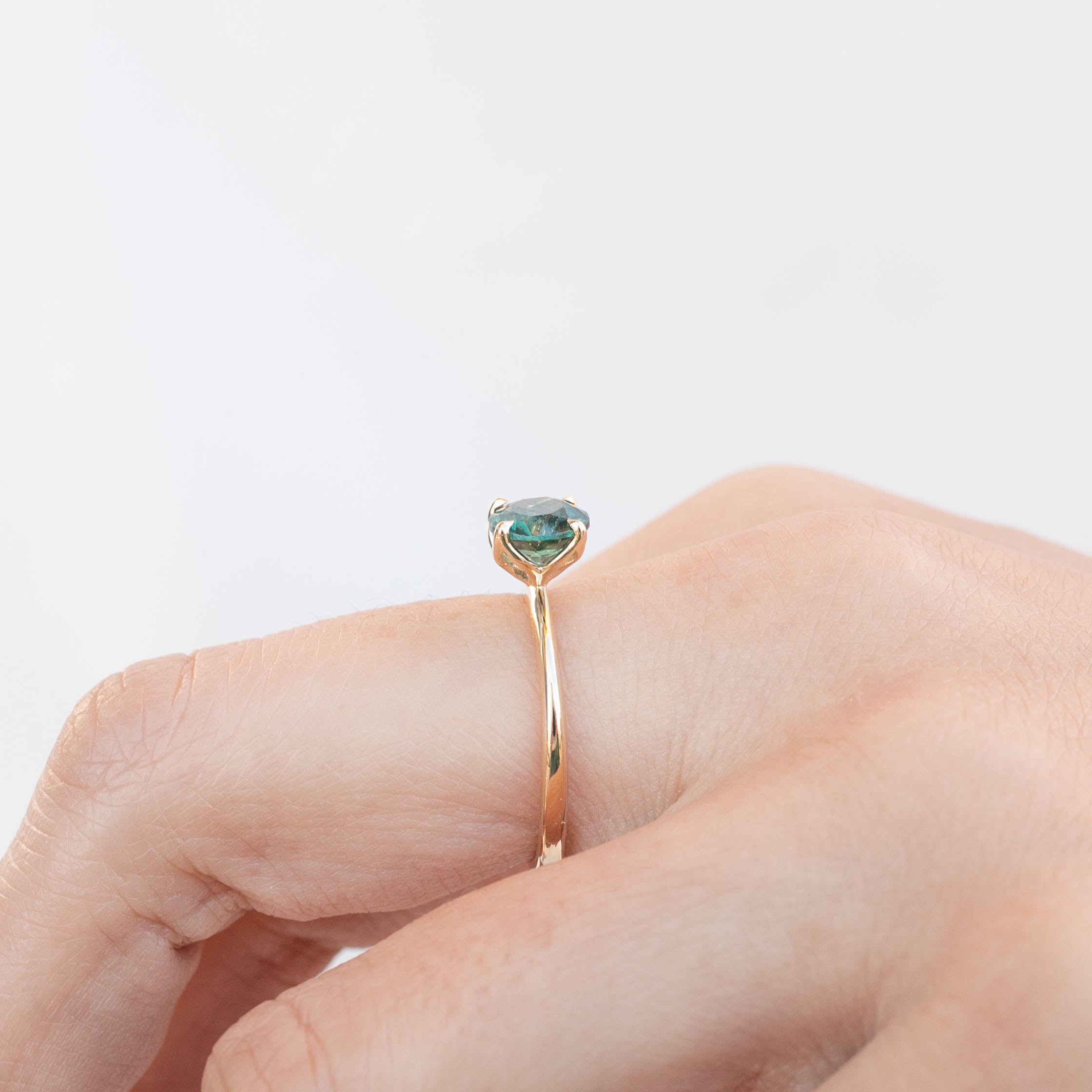Sara Ring - 1.5ct Parti Blue Green Montana Sapphire (One of a kind)