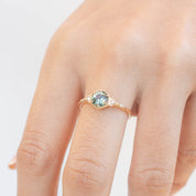 Agatha Ring - 0.75ct Parti Light Aqua-Blue and Yellow Montana Sapphire (One of a kind)