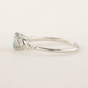 Celeste Ring - 0.95ct Light Blue Montana Sapphire, 14k White Gold (One of a kind)