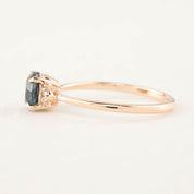 Lena Ring -1.17ct Teal Montana Sapphire, 14k Rose Gold (One of a kind)