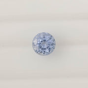 2.06ct Round Cut Ceylon Blue Sapphire with light blue color and eye-clean clarity, ethically sourced from Sri Lanka.