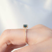 Estel Luxe Ring - 1.16ct Blue Green Montana Sapphire (One of a kind)