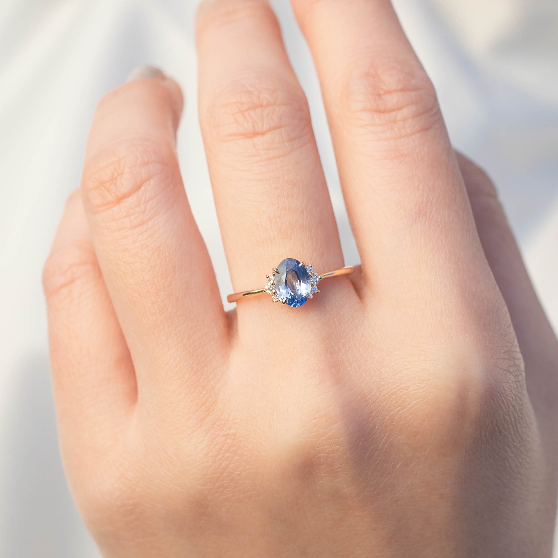 Lena Ring - 0.94ct Ceylon Blue Sapphire (One of a kind)