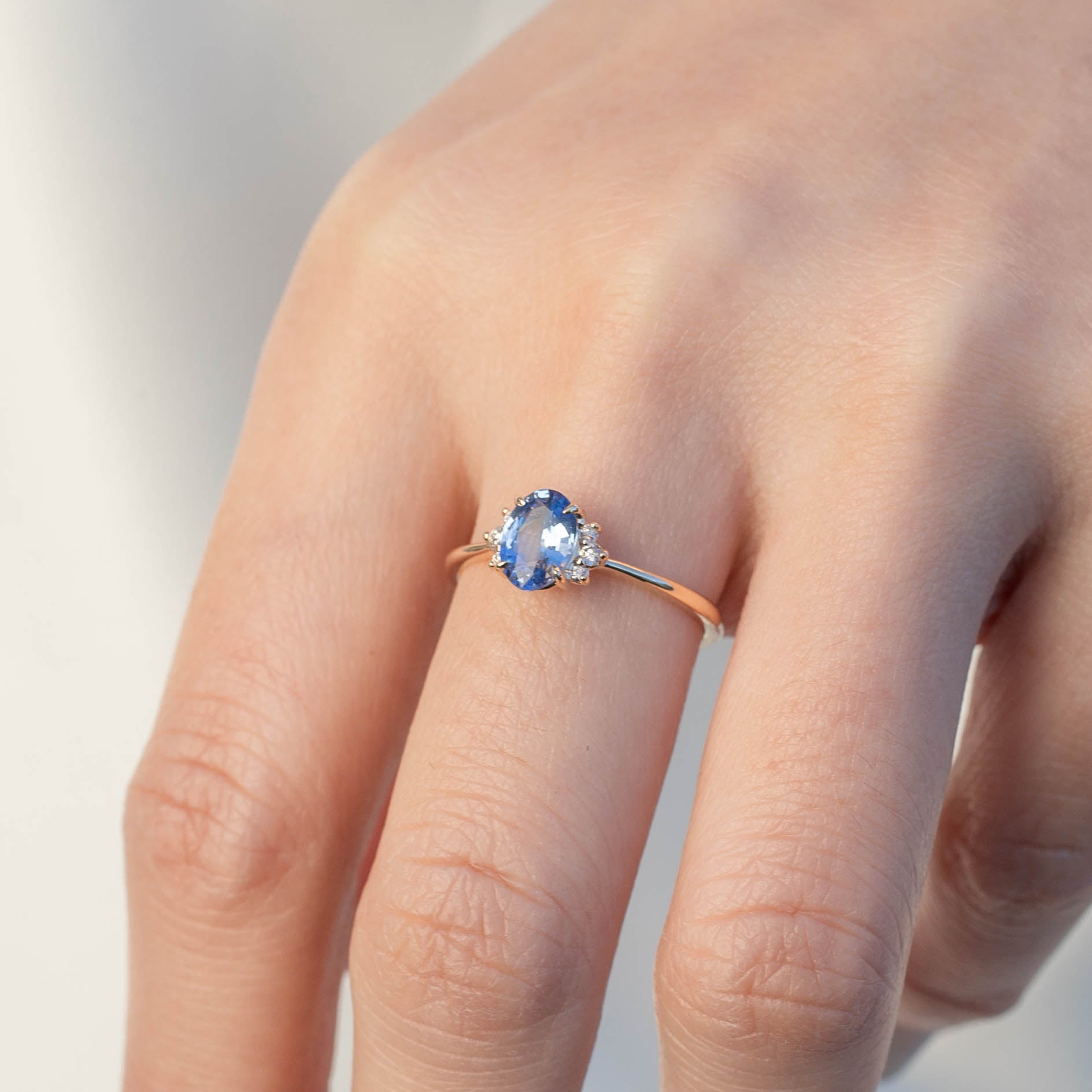 Lena Ring - 0.94ct Ceylon Blue Sapphire (One of a kind)