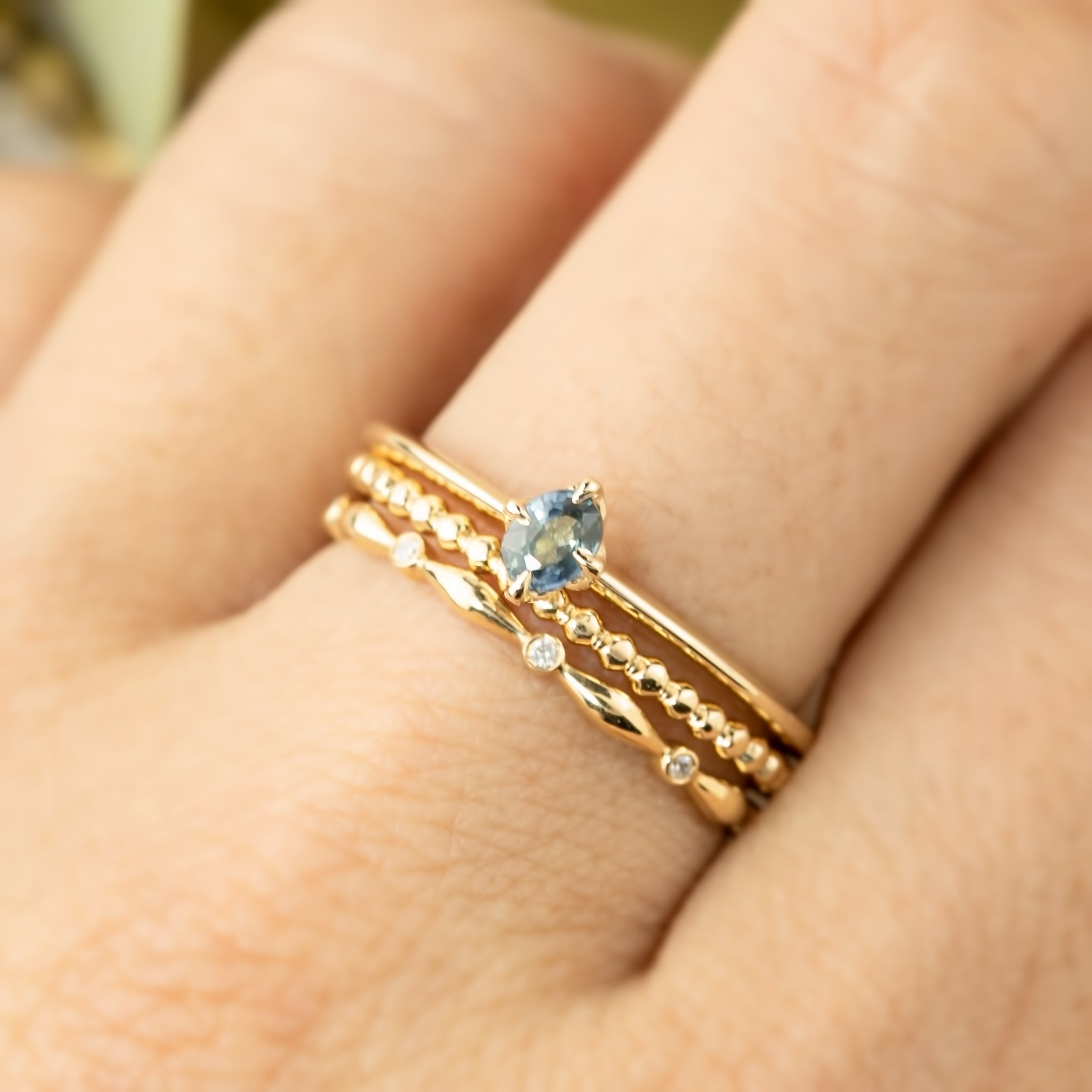 Alice Ring, 0.20ct Unheated Sapphire of your choice