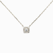 Jophiel Diamond Halo Necklace