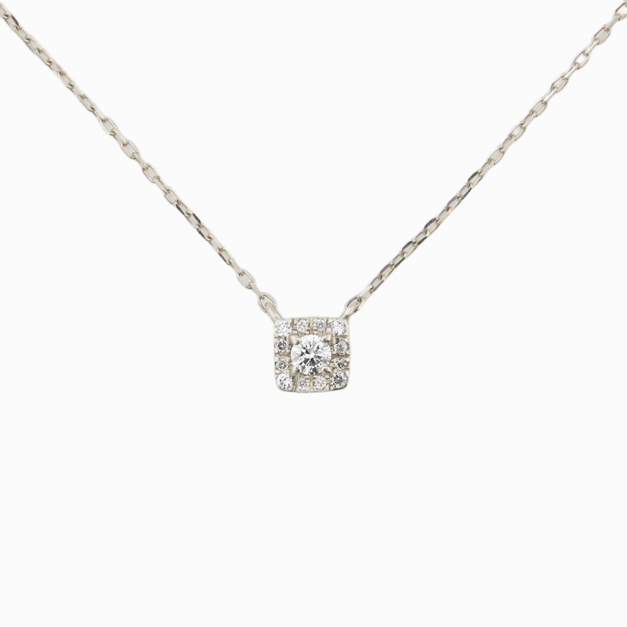 Jophiel Diamond Halo Necklace