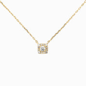 Jophiel Diamond Halo Necklace
