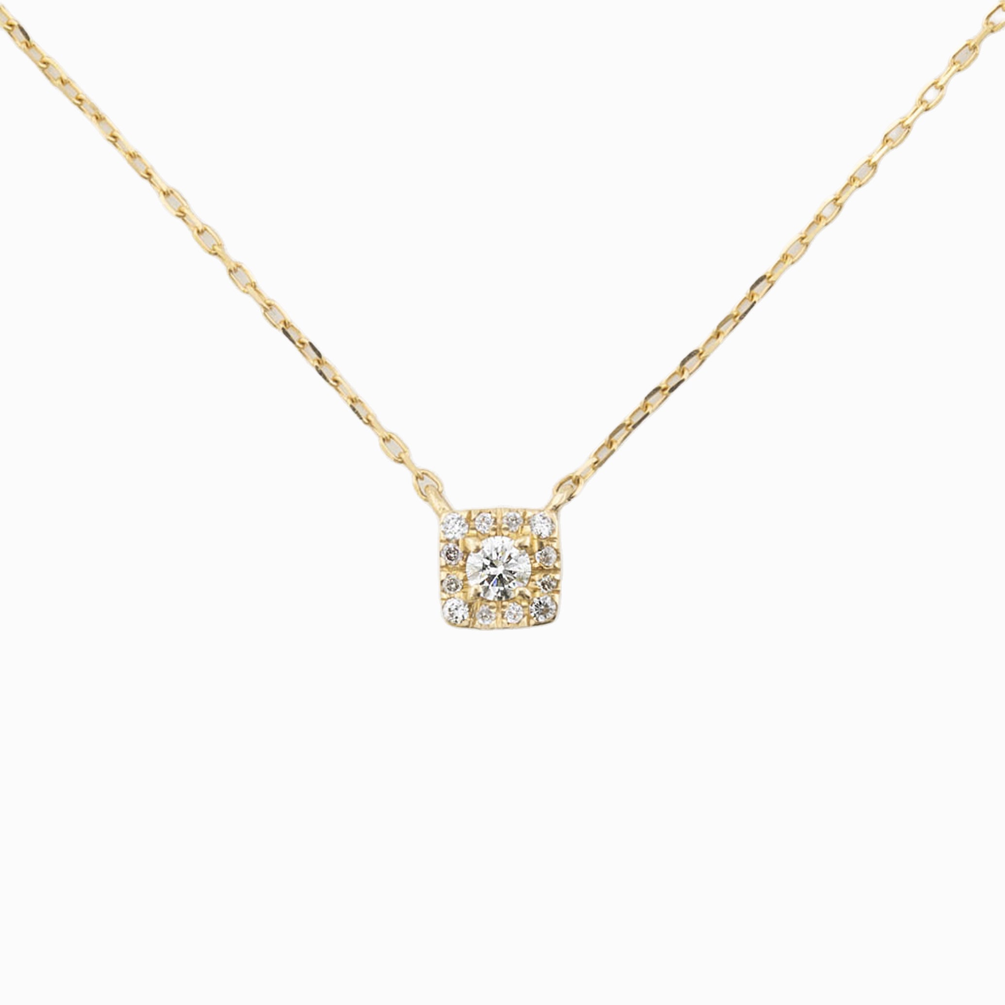 Jophiel Diamond Halo Necklace