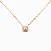 Jophiel Diamond Halo Necklace