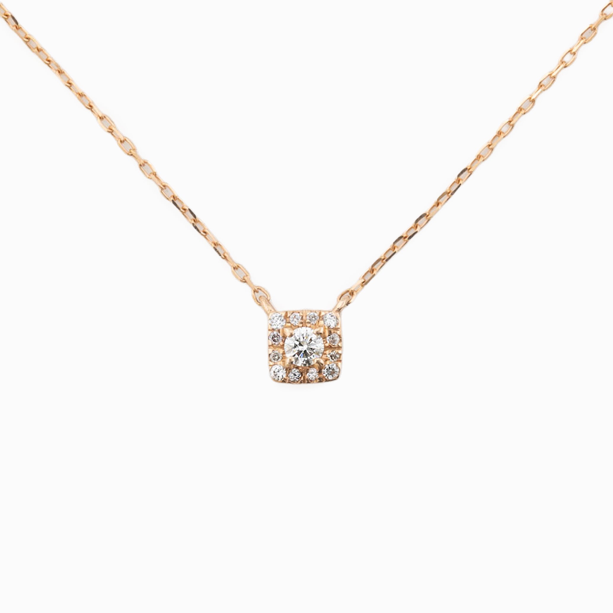 Jophiel Diamond Halo Necklace