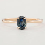 ニーナリング　ブルーオーストラリアンサファイア　0.7ct　14Kローズゴールド