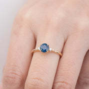 Estel Ring 0.99ct Deep Blue Queensland Sapphire (One of a kind)