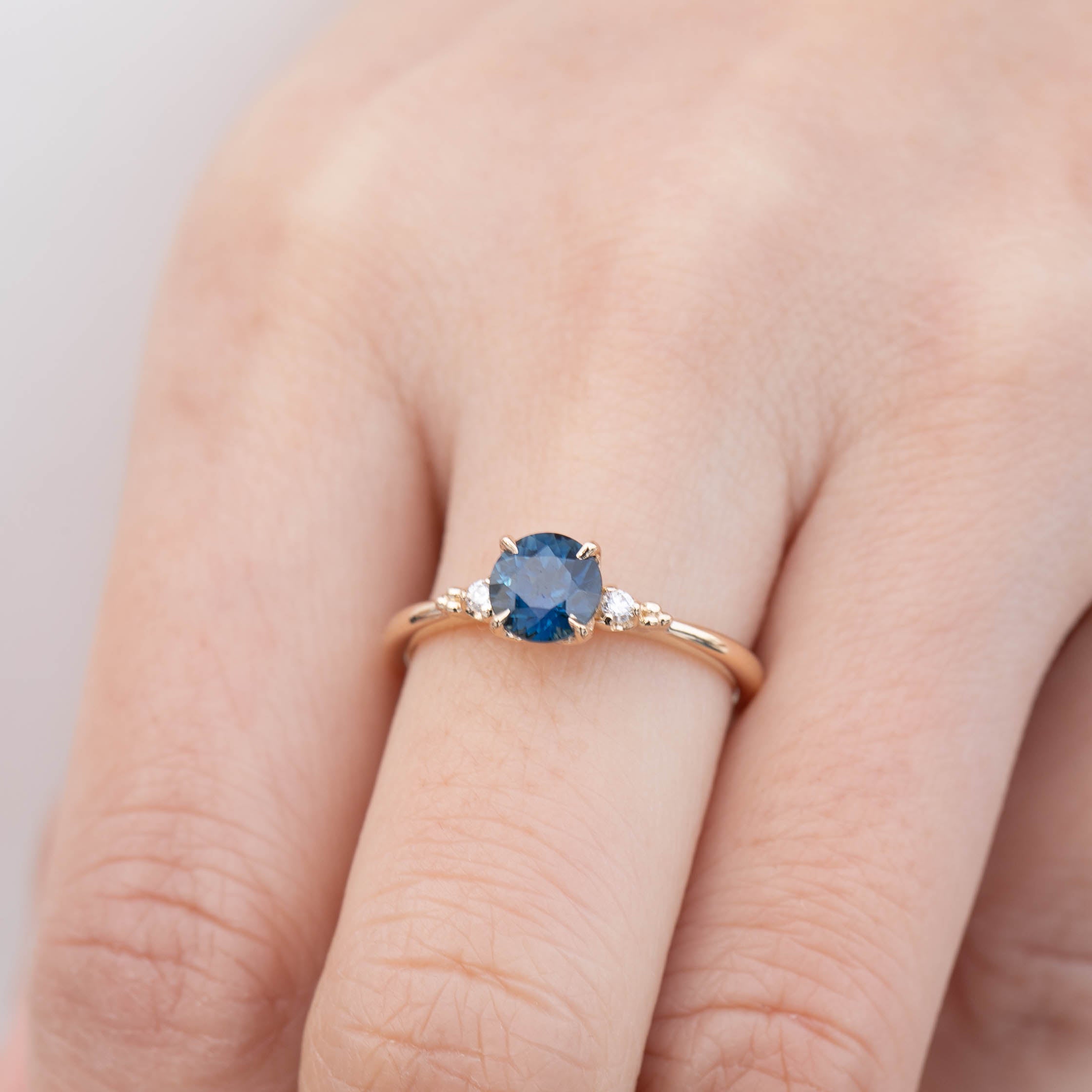 Estel Ring 0.99ct Deep Blue Queensland Sapphire (One of a kind)