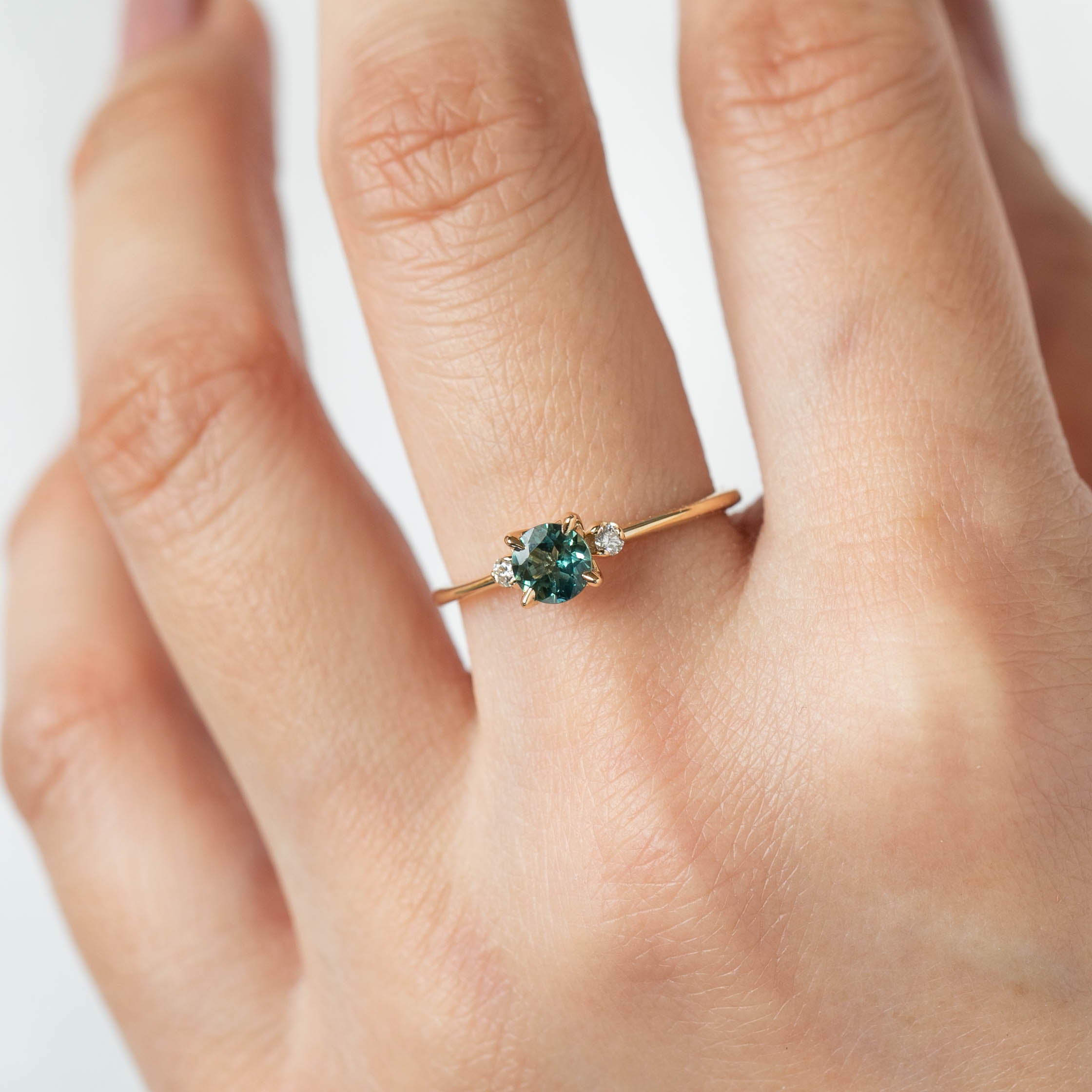 Sofia Ring - 0.55ct Queensland Green Sapphire