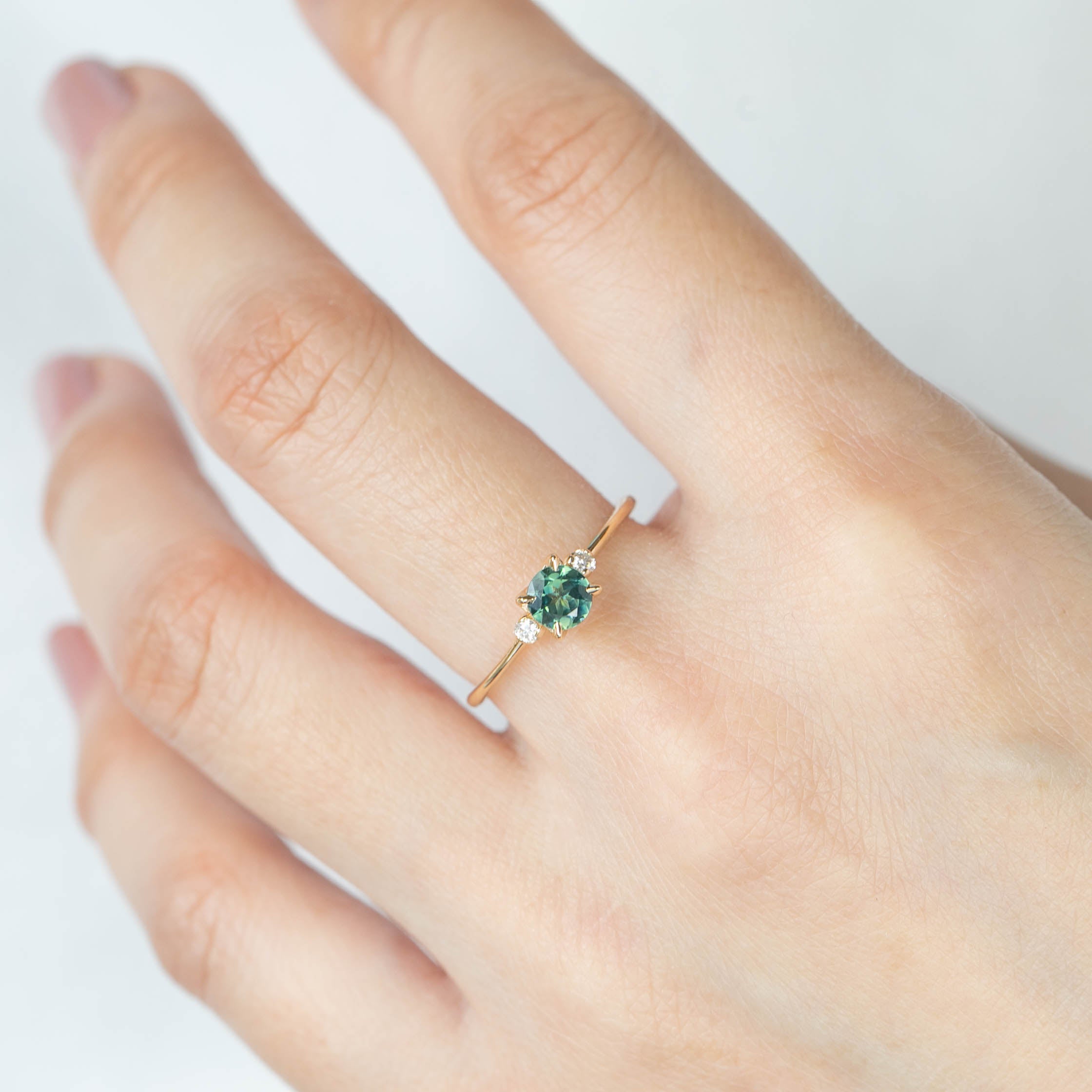 Sofia Ring - 0.55ct Queensland Green Sapphire