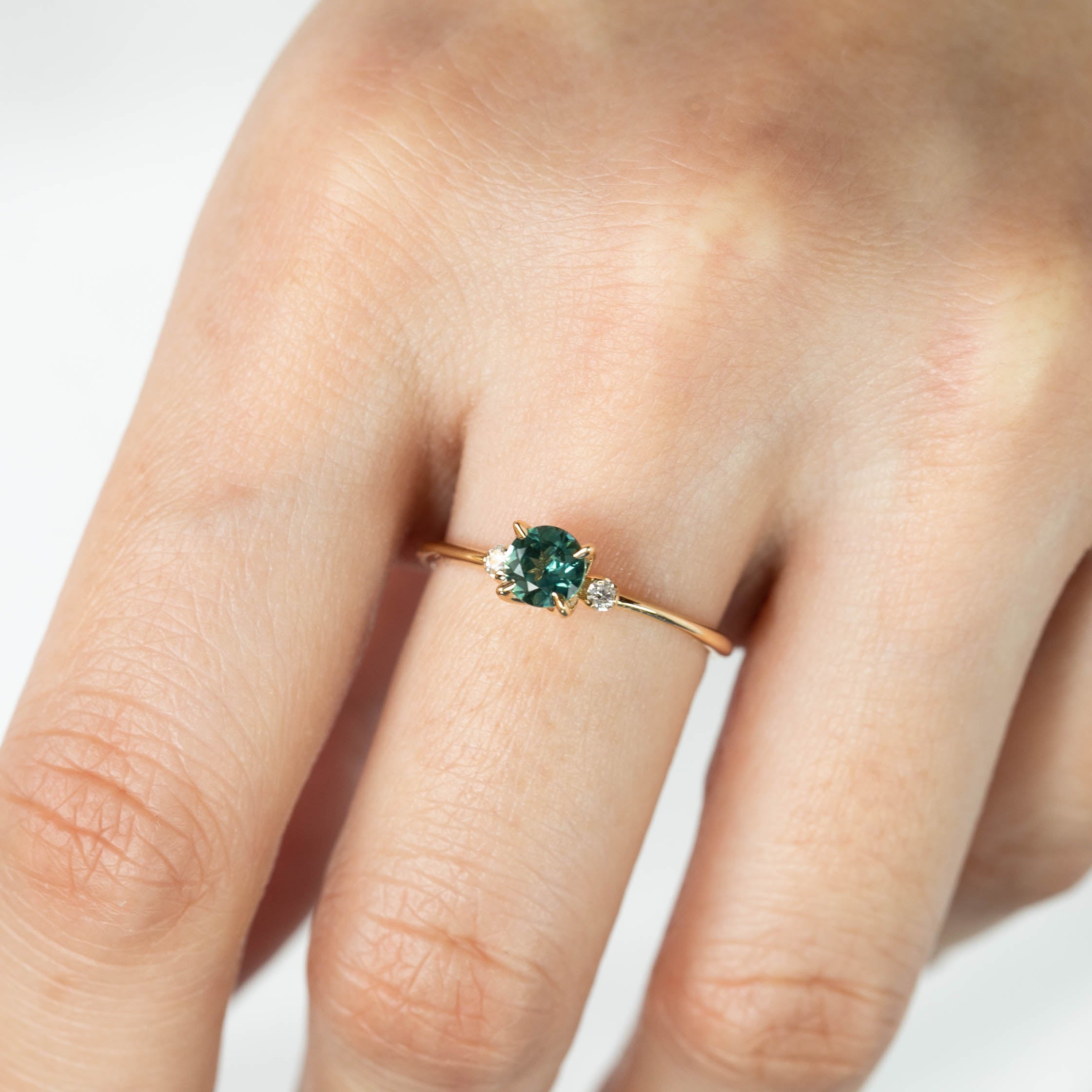 Sofia Ring - 0.55ct Queensland Green Sapphire