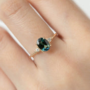 Estel Ring - 1.44ct Unheated Peacock Queensland Sapphire (One of a kind)