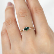 Emilie Ring - 0.96ct Unheated Peacock Queensland Sapphire, 14k Rose Gold (One of a kind)
