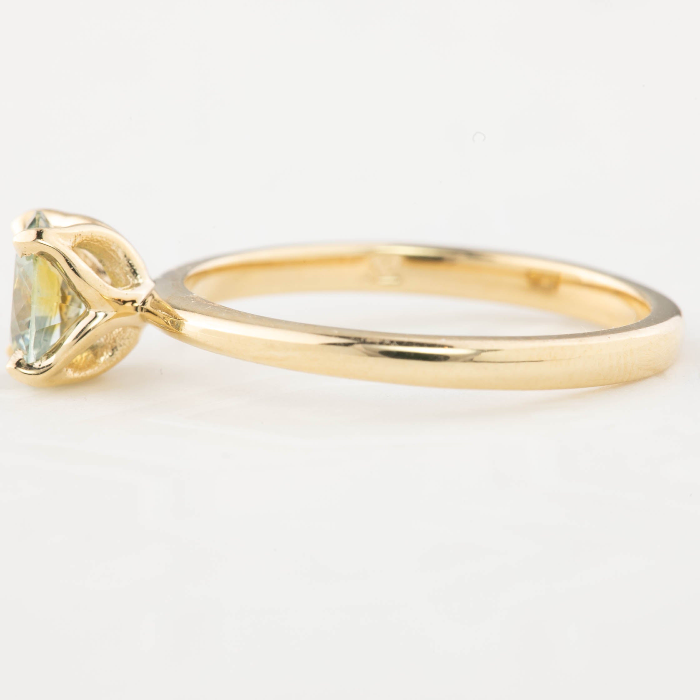 Sara Ring - 0.84ct Light Blue Montana Sapphire, 14k Yellow Gold (One of a kind)