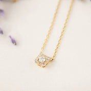 Jophiel Diamond Halo Necklace