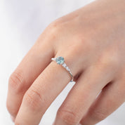 Estel Fleur Six Prongs Ring - 0.75ct Icy Blue Mint Queensland Sapphire (One of a kind)