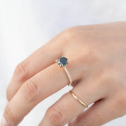 【一点物】サブリナリング ・1.89ct・加熱モンタナ産ブルーサファイア・K14YG