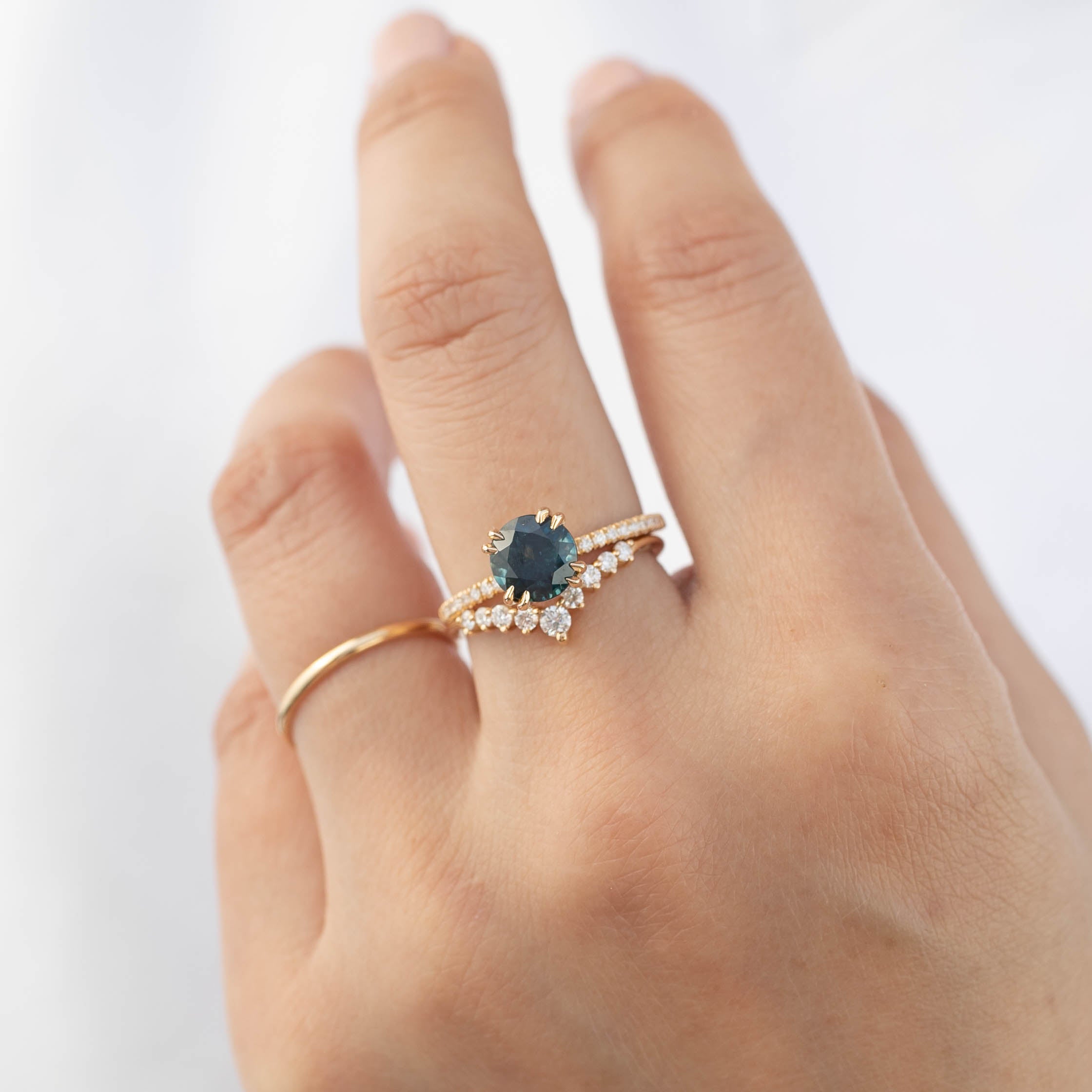 【一点物】サブリナリング ・1.89ct・加熱モンタナ産ブルーサファイア・K14YG
