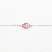 Dahlia Bracelet, Unheated Pink Sapphire